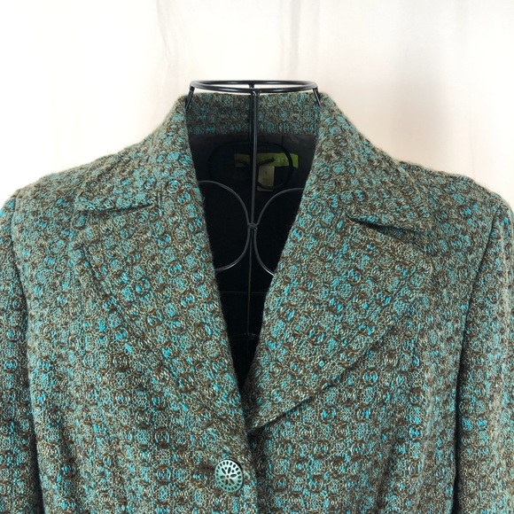 Sigrid Olsen tweed jacket button front pockets 6 - Picture 2 of 8